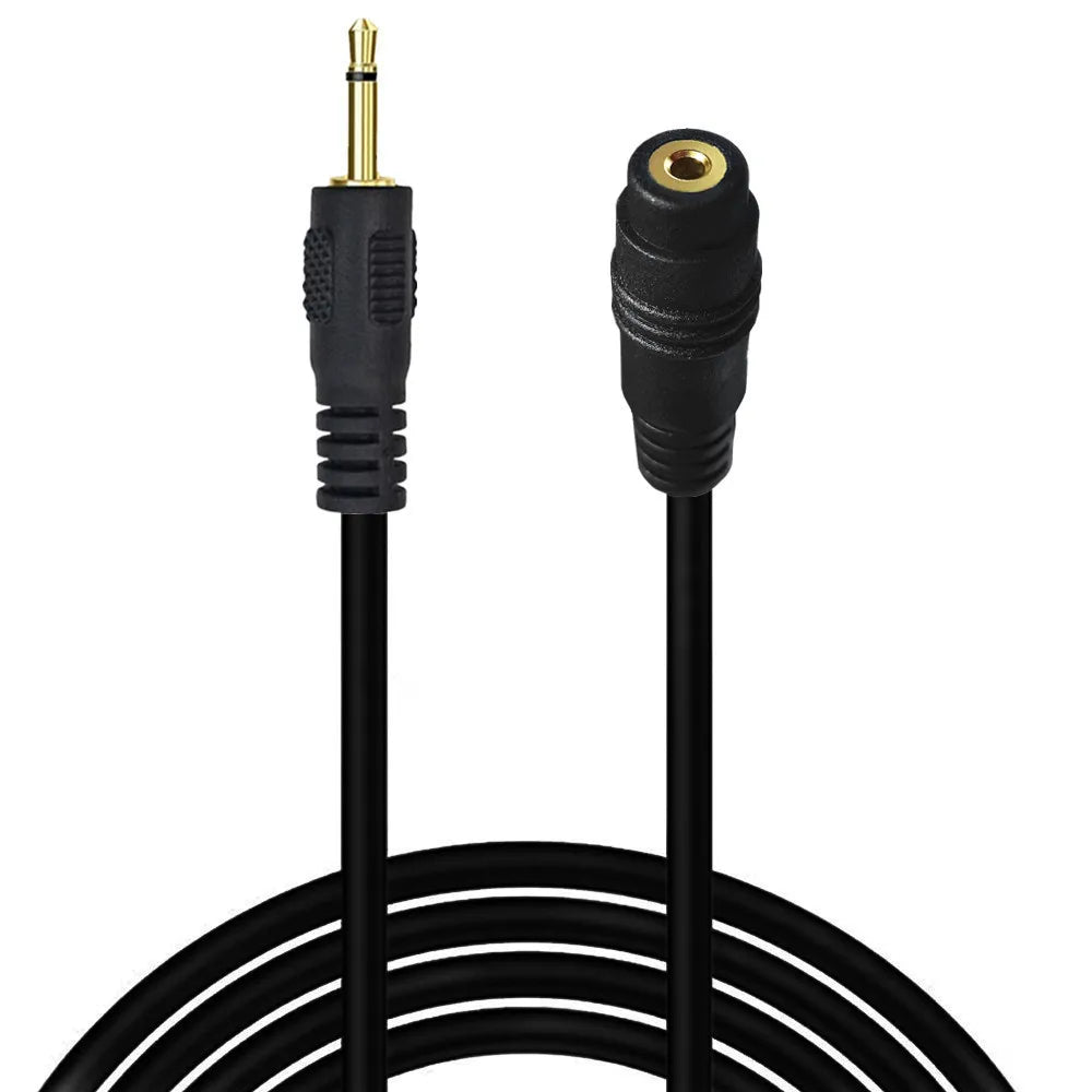 2.5mm mini mono male to female audio extension cable