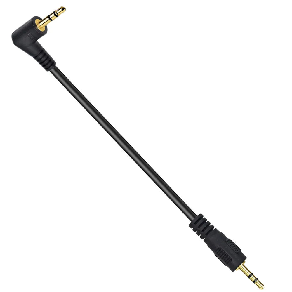 2.5mm right angle stereo audio cable with gold-plated connectors