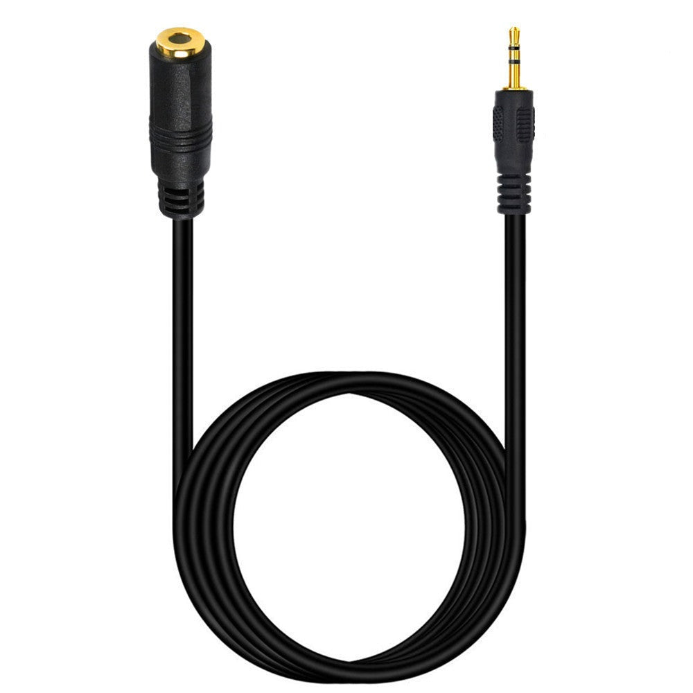 2.5mm male to 3.5mm female stereo audio adapter cable 1 metre