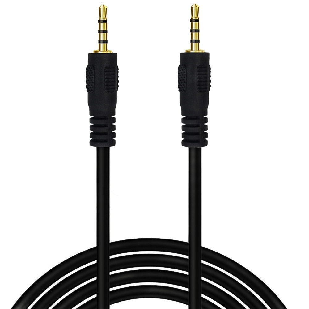 2.5mm male to male stereo audio cable close up