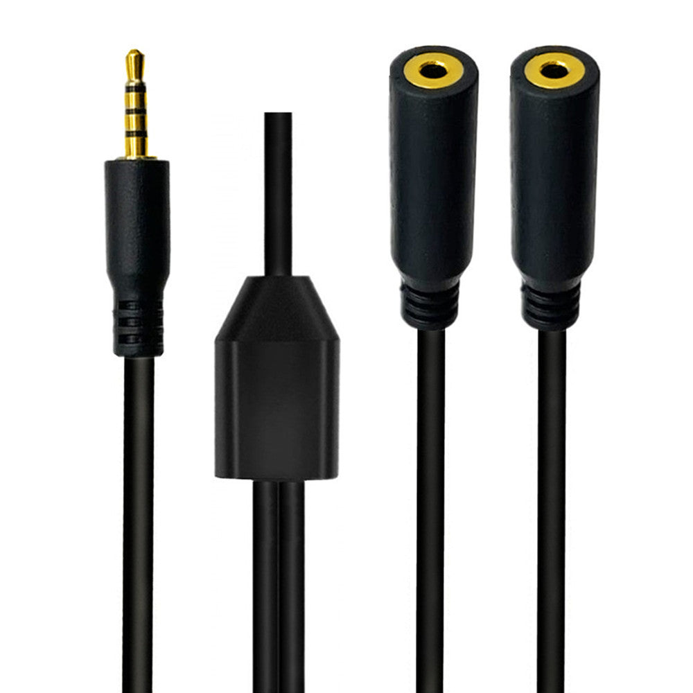 2.5mm TRRS audio splitter cable 1 male to 2 female