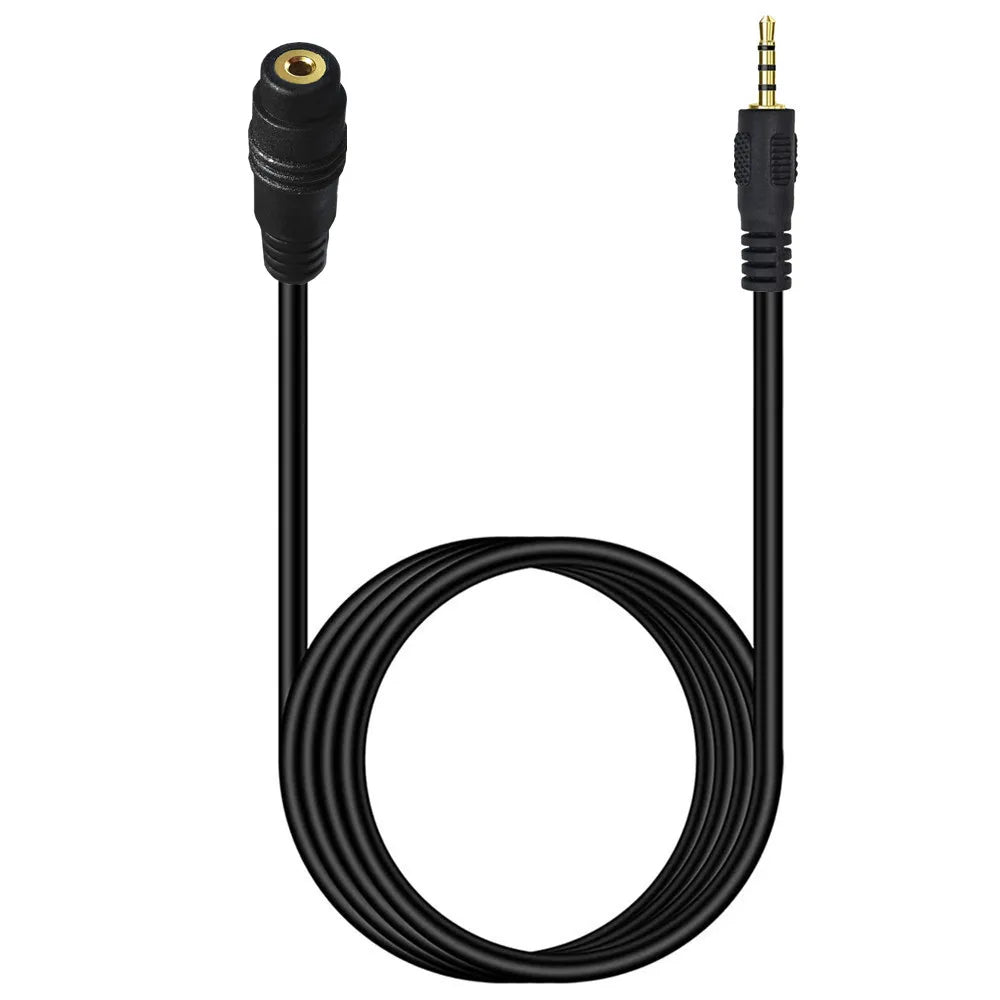 2.5mm 4 pole TRRS stereo audio extension cable with flexible cable design