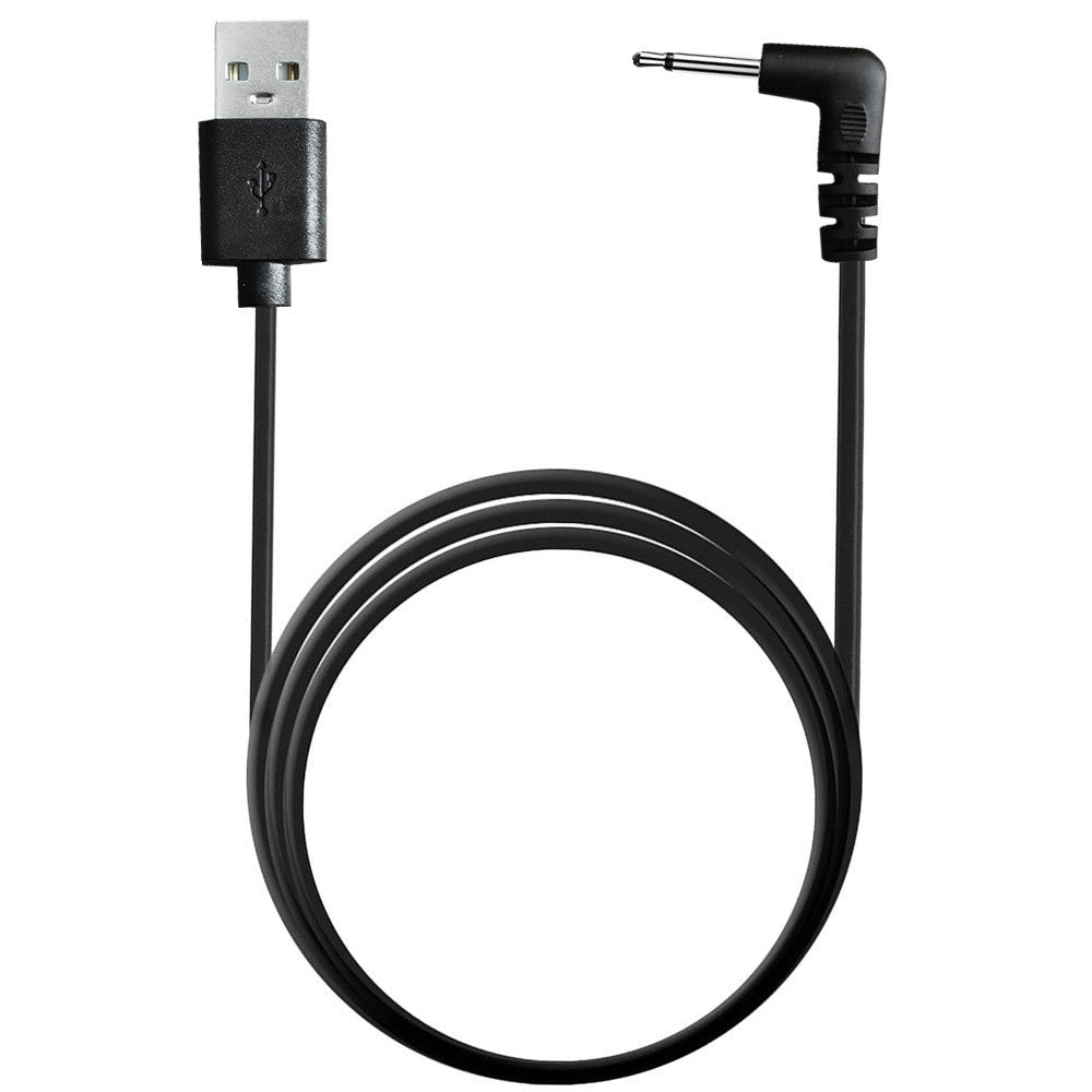 2.5mm USB DC Power Charging Cable For Rechargeable Massagers Black 1.2m