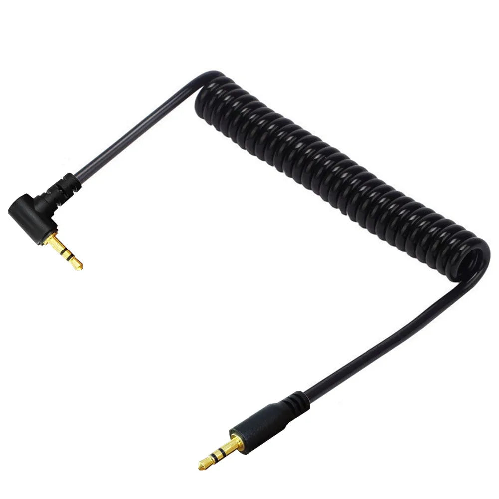 2.5mm 3Pole to 2.5mm 3Pole Subminiature Stereo Headphone Audio Coiled Cable
