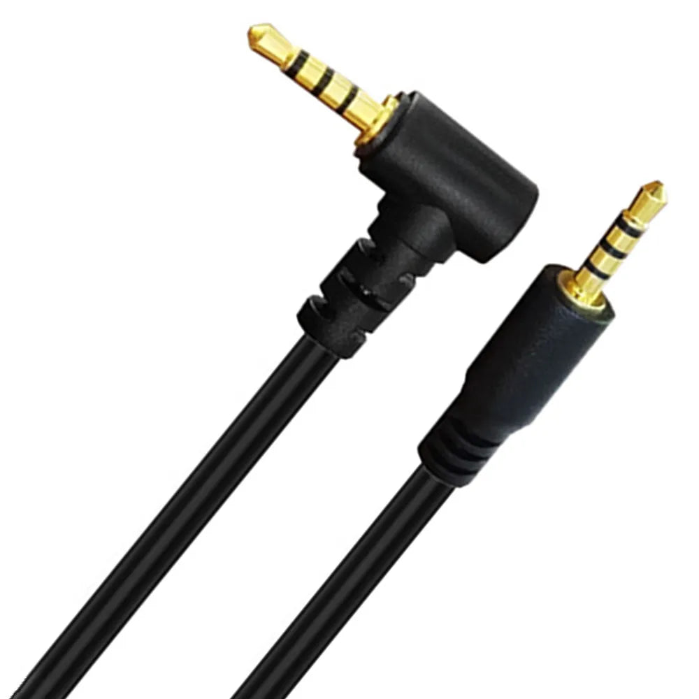 2.5mm 4 Pole to 2.5mm 4 Poe TRRS Stereo Headset Angled Audio Cable