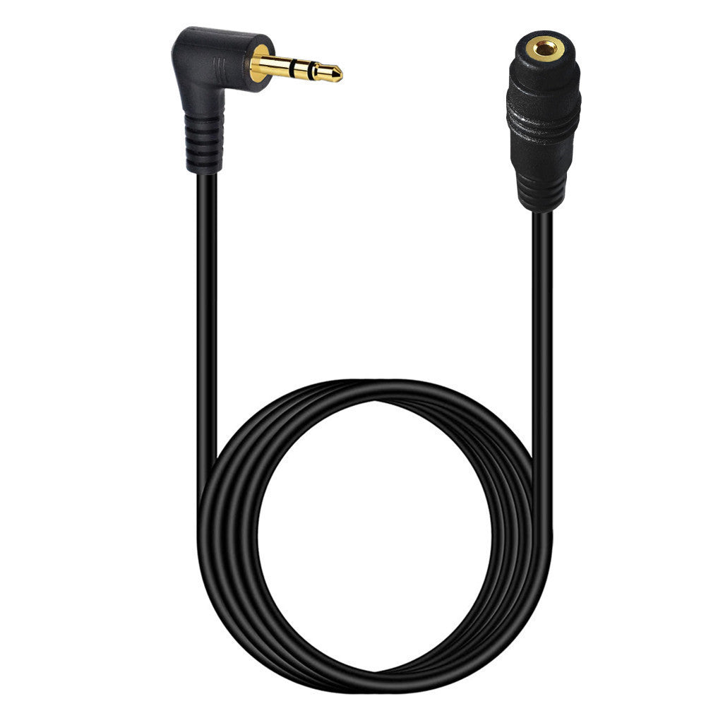 2.5mm 3 pole male to 2.5mm female angled stereo audio extension cable