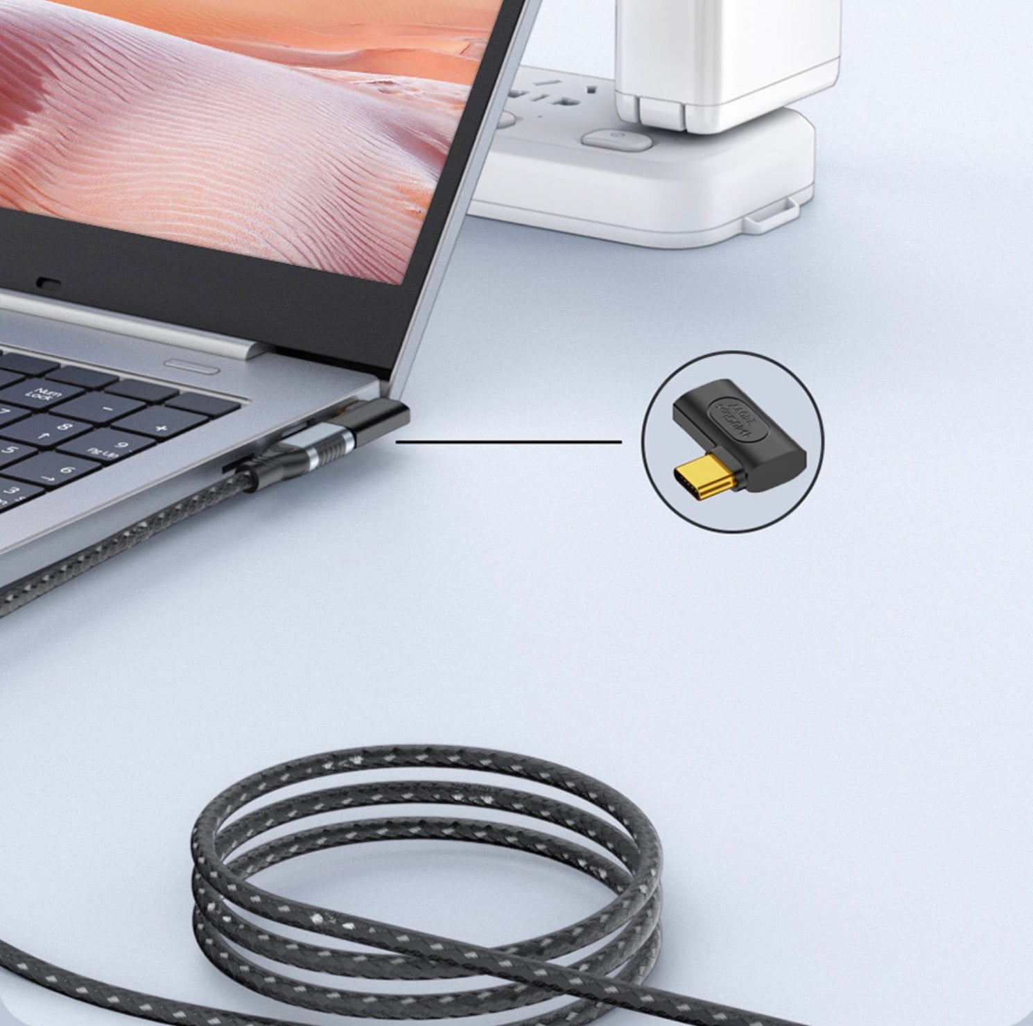 USB C extension adapter with 240W power delivery and EPR support