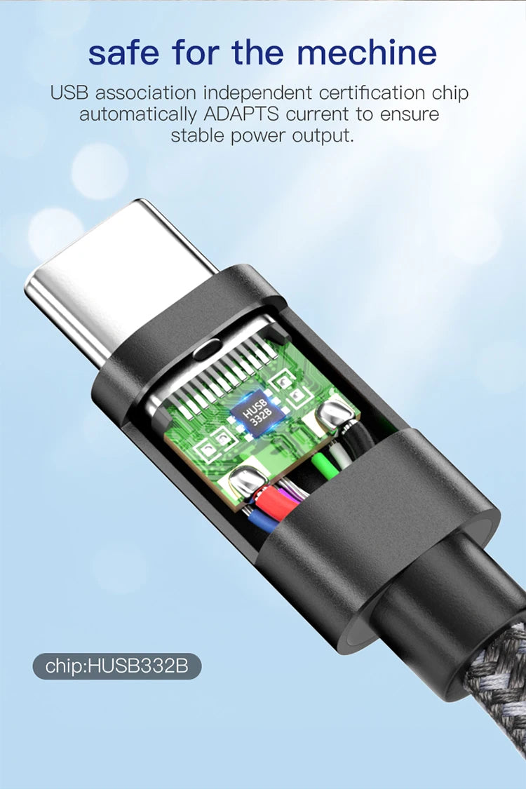 240W USB-C braided charging cable
