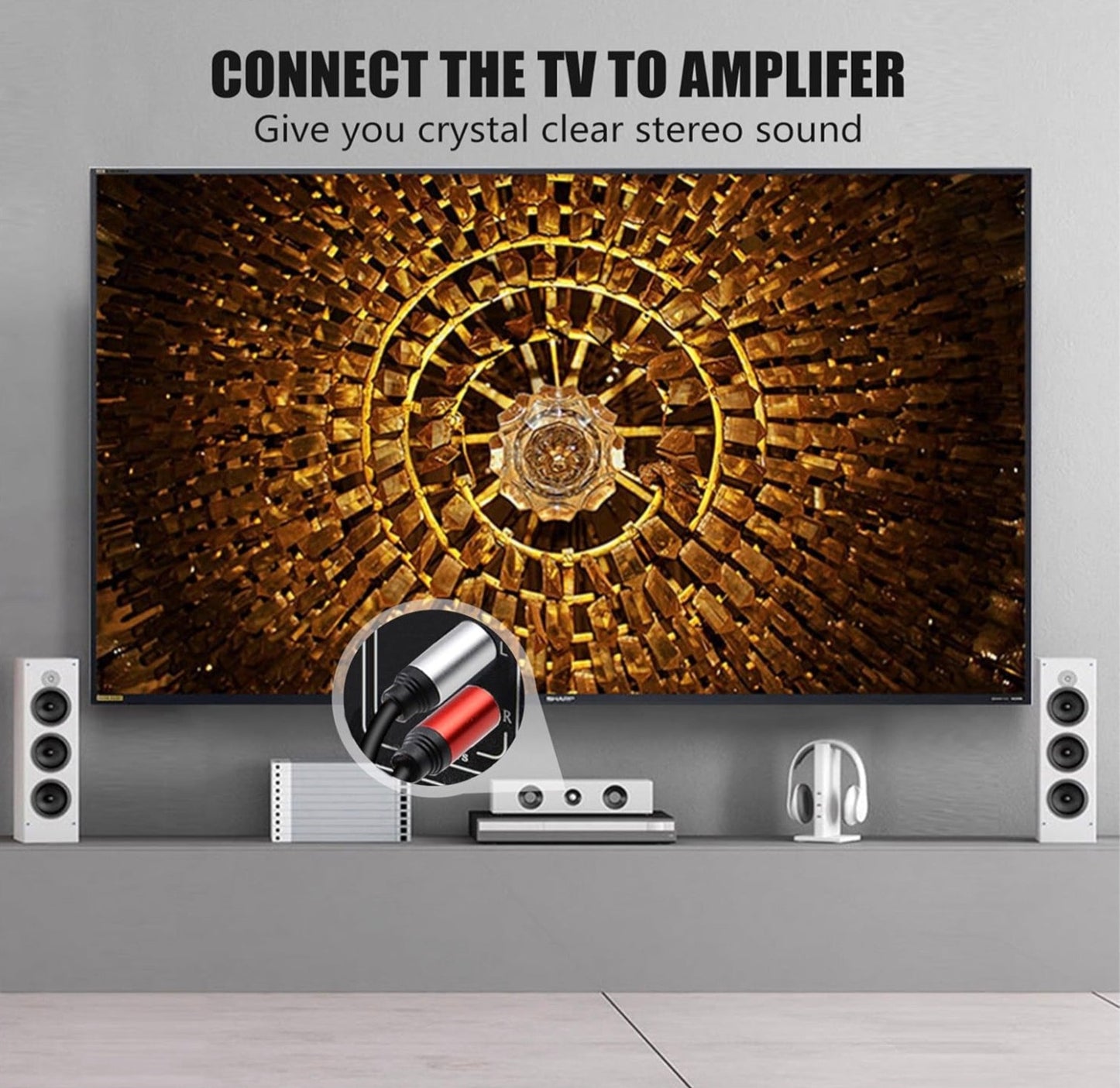 2 RCA male to 2 RCA male stereo audio cable for home theatre and Hi-Fi systems