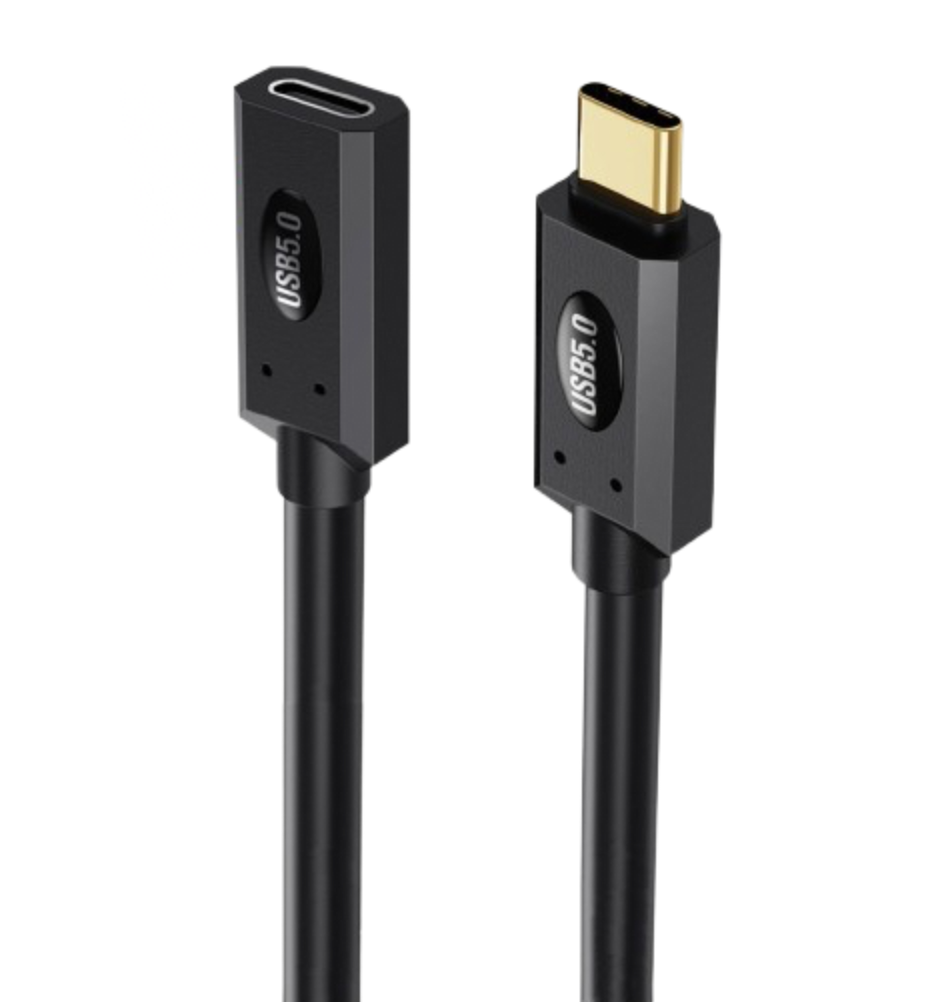 USB 5 Extension Cable – 80Gbps, 240W Fast Charging, 16K/8K Video, Thunderbolt Compatible