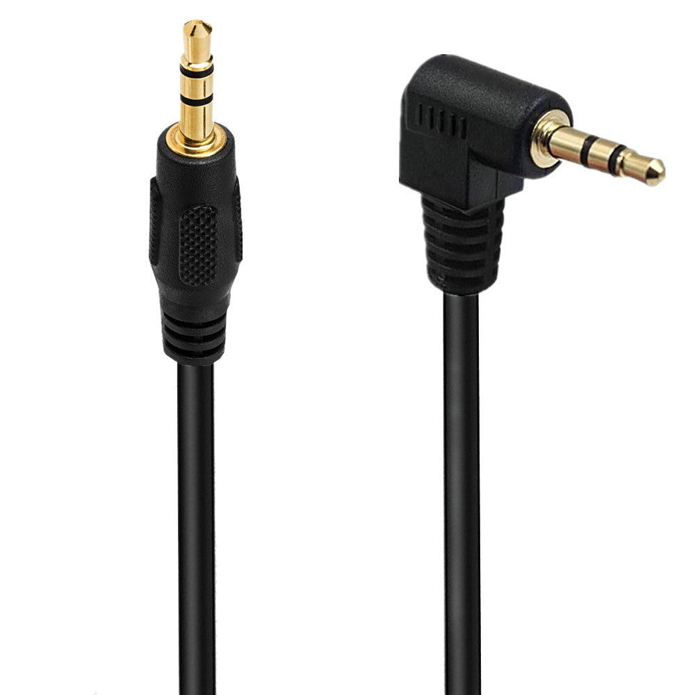 Coiled 3.5mm angled stereo AUX extension cable