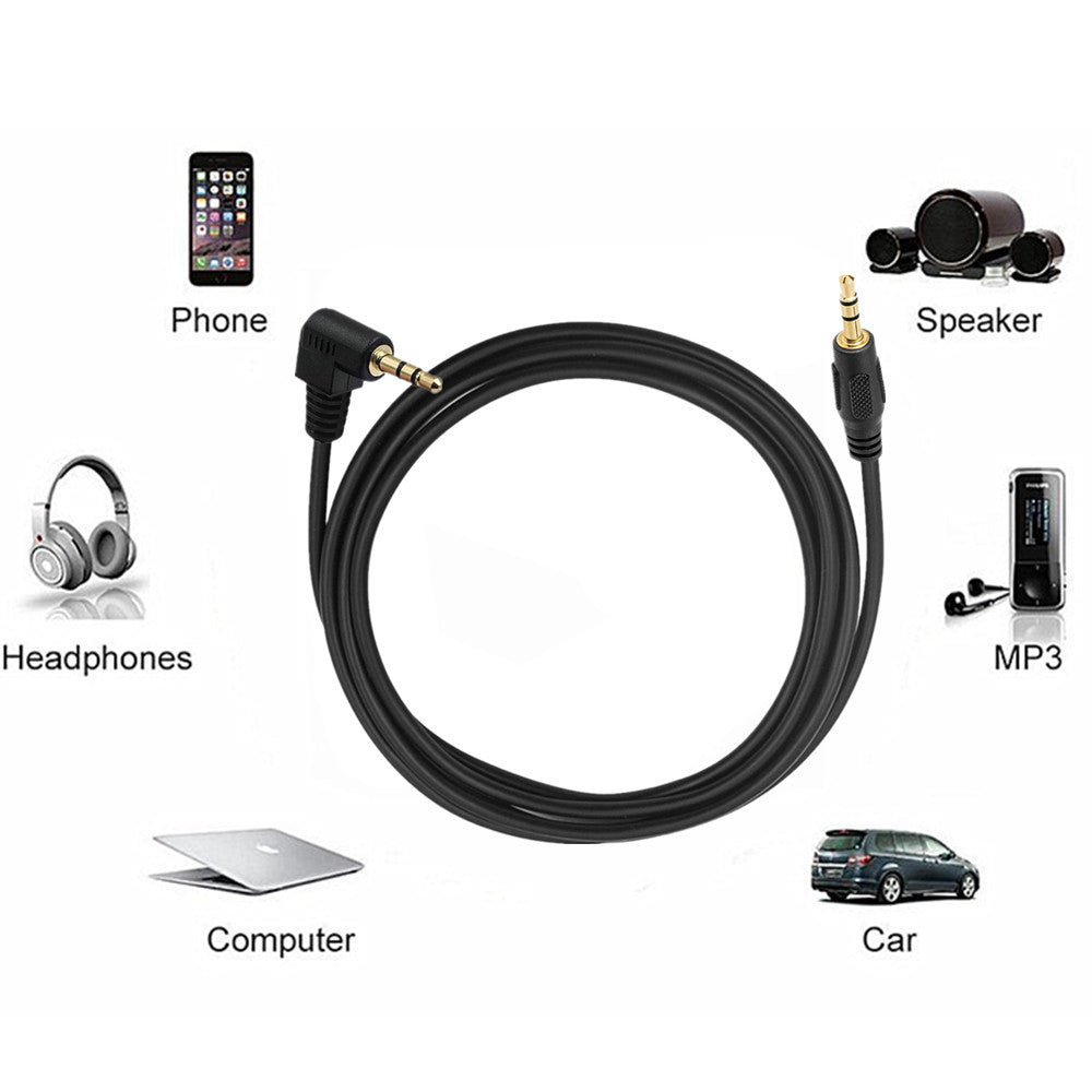 3.5mm angled male to male AUX audio extension