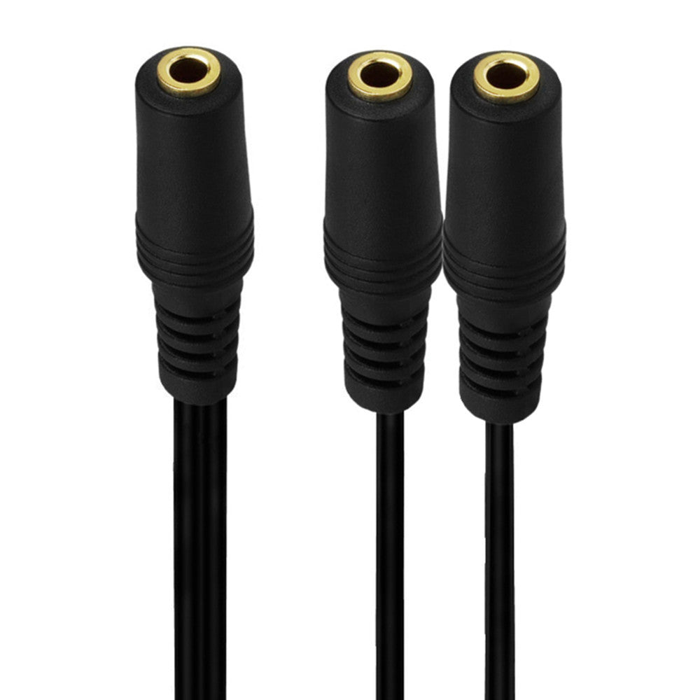 3.5mm AUX audio splitter cable black