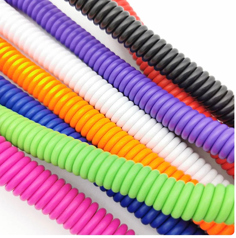 3.5mm coiled AUX cable male to male stereo colourful