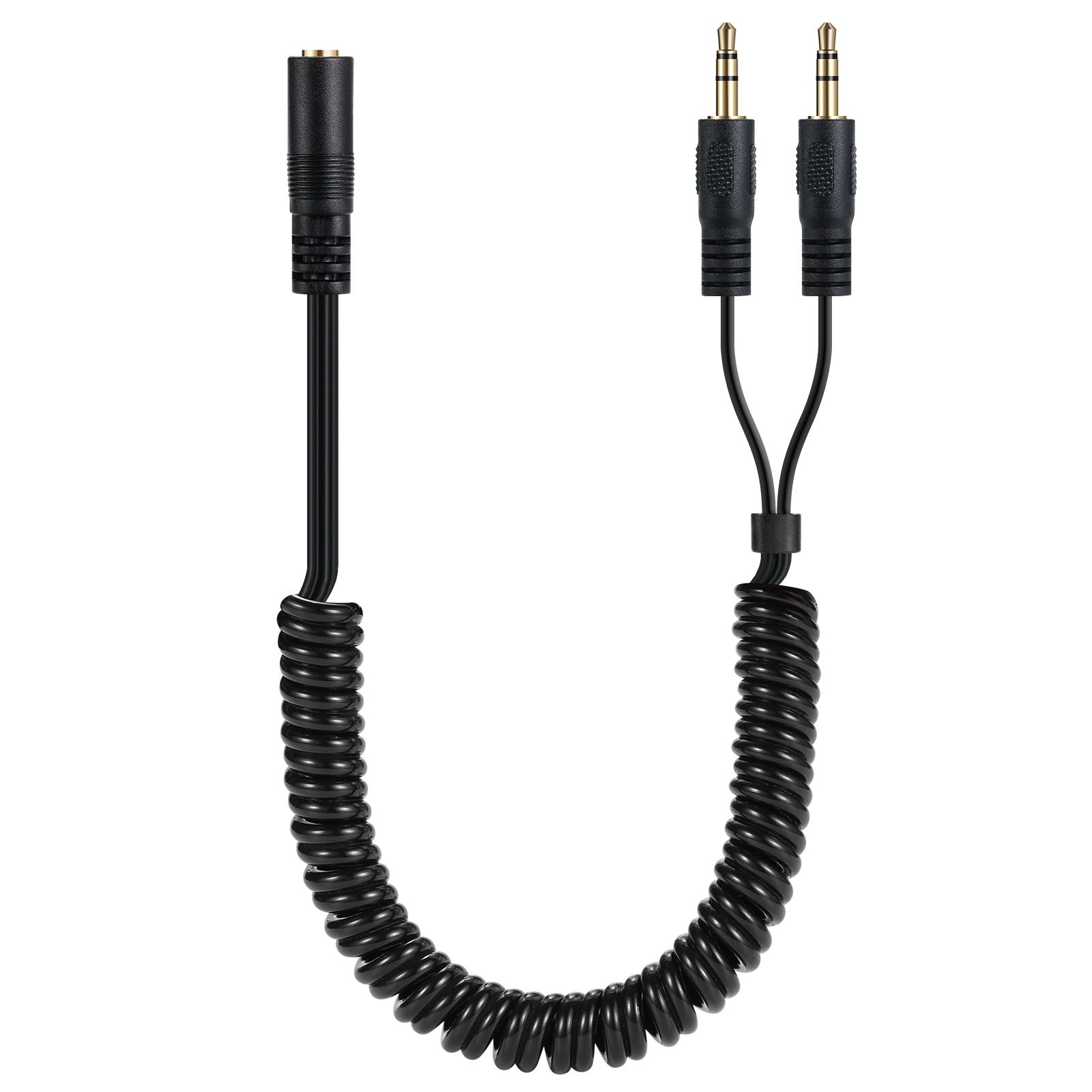 3.5mm female to dual male audio splitter cable
