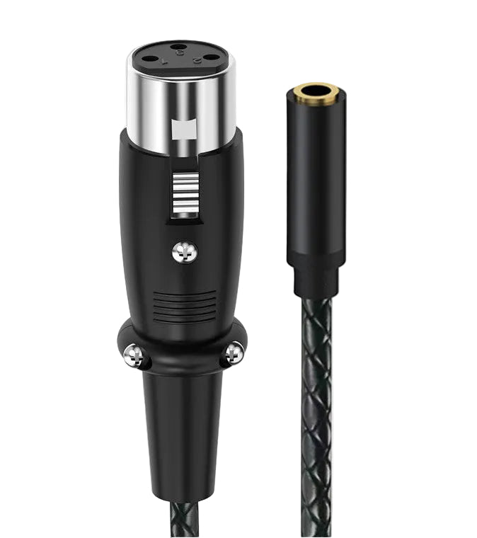 3.5mm female to XLR female audio adapter cable TRS to 3 pin XLR