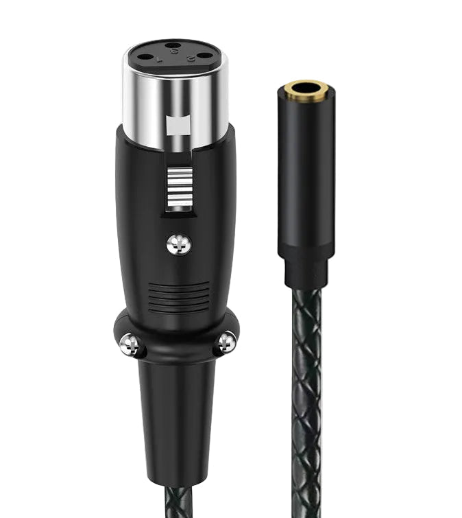 3.5mm female to XLR female audio adapter cable TRS to 3 pin XLR