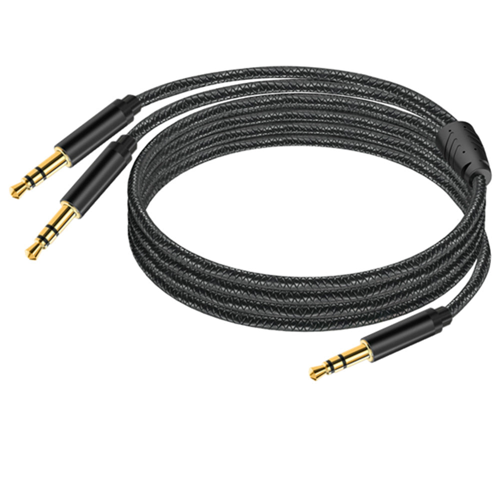 3.5mm male to two male audio cable for AUX and audio equipment