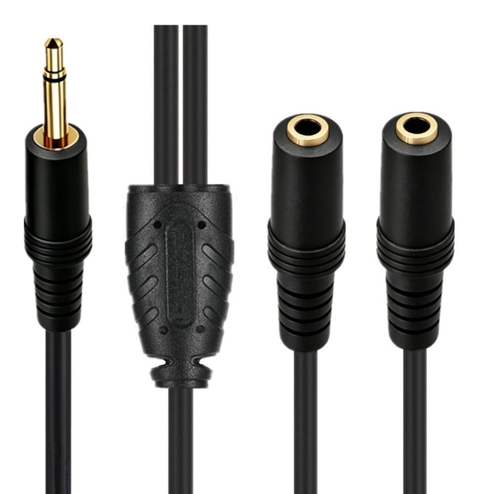 3.5mm mono male to dual 3.5mm mono female audio splitter cable