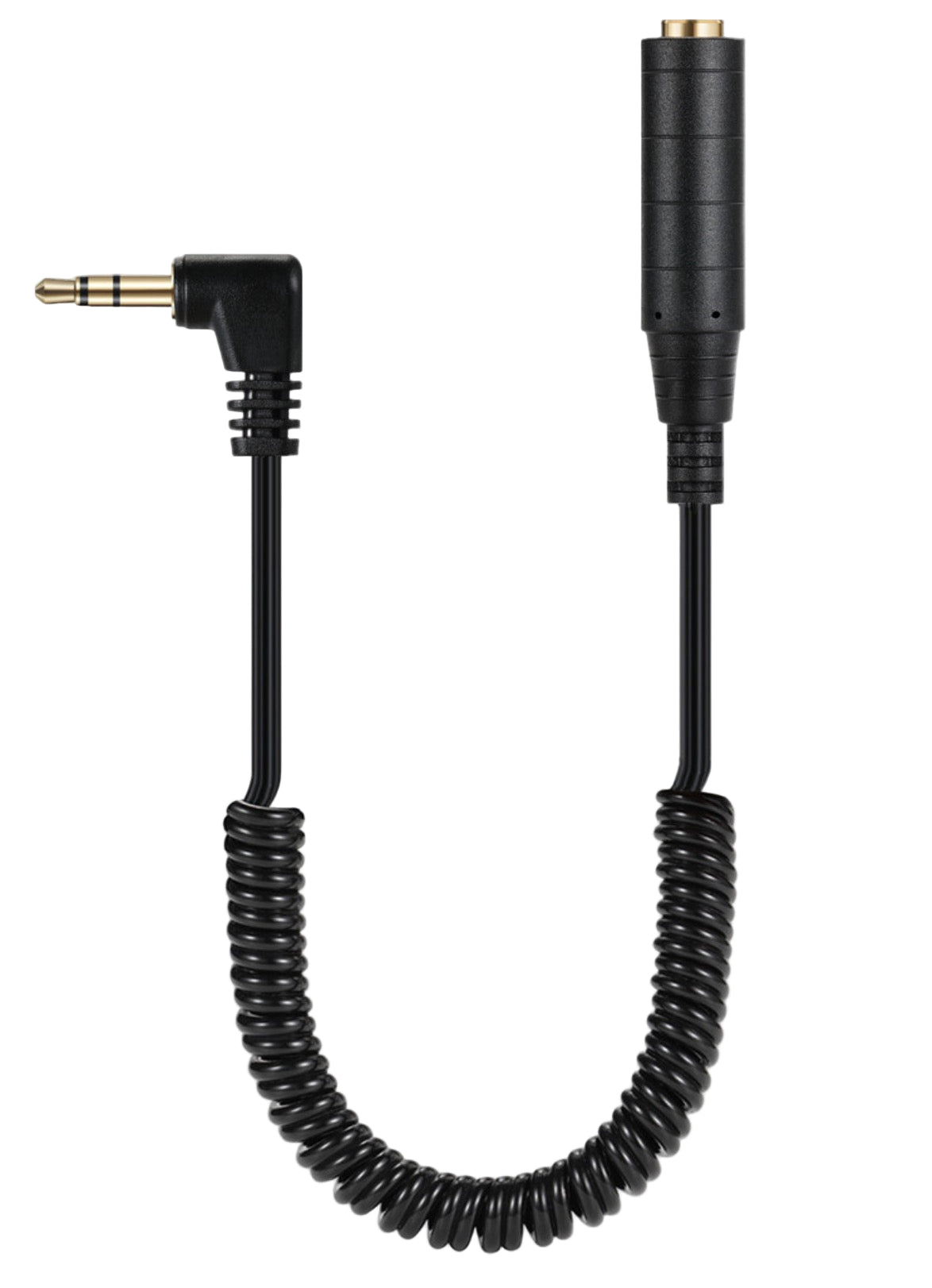 3.5mm male to 6.35mm female coiled audio extension cable
