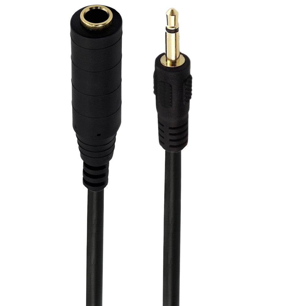 3.5mm TS mono male to 6.35mm mono female headphone audio cable