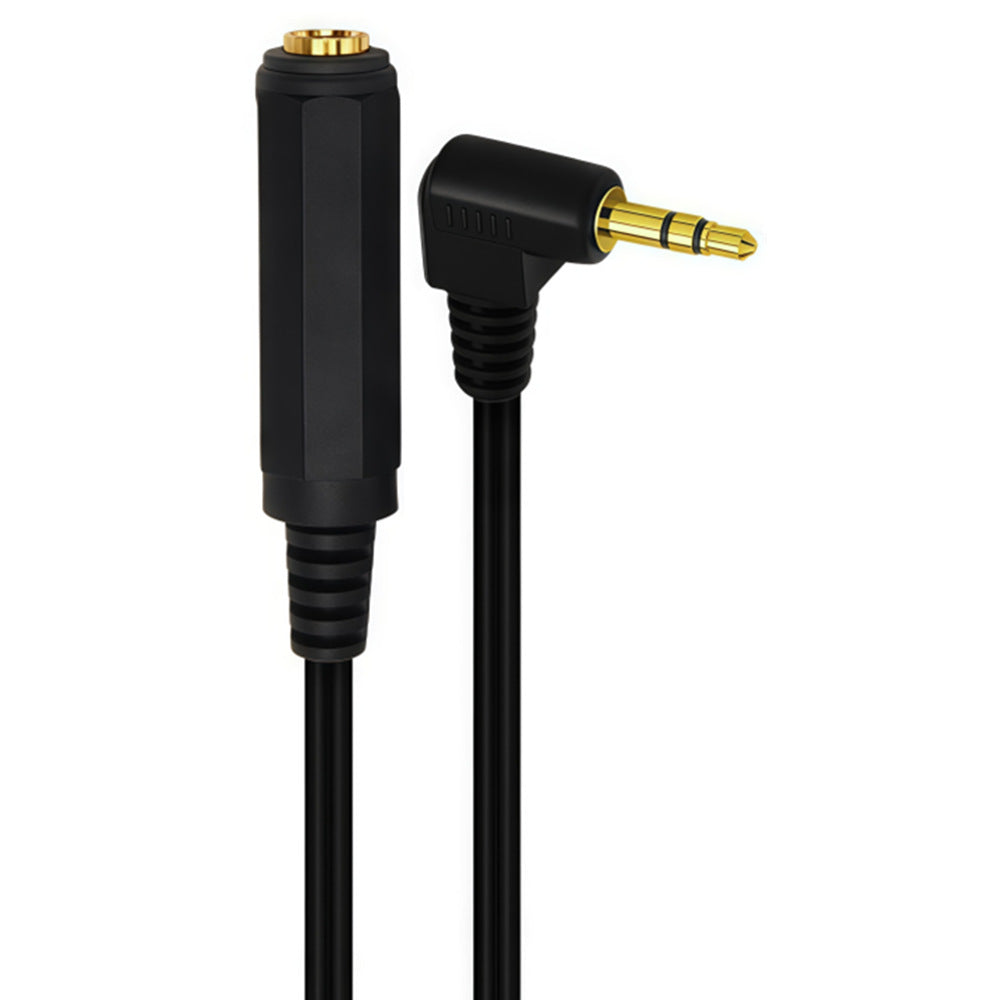 3.5mm TRS right angle male to 6.35mm female stereo audio adapter cable