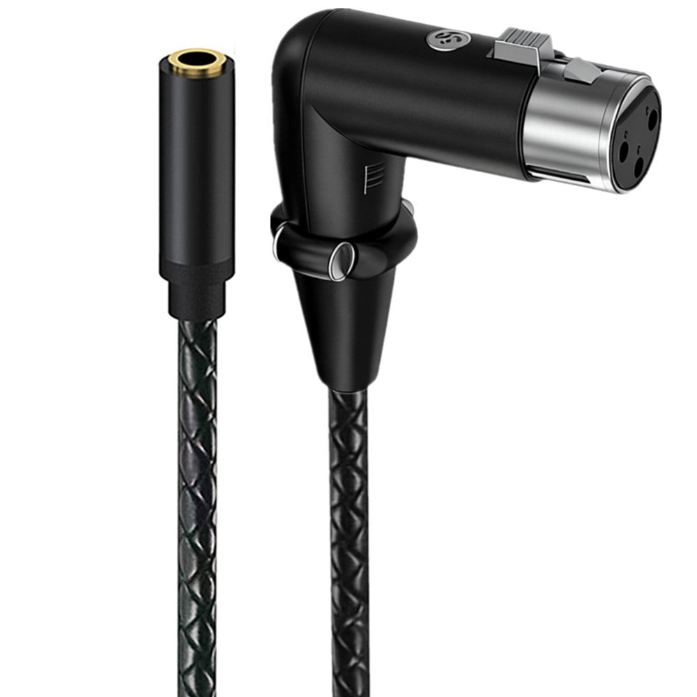 3.5mm female to right angle XLR female adapter cable TRS to 3 pin XLR