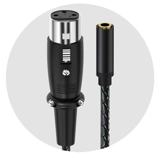 3.5mm female to XLR female adapter cable flexible braided design