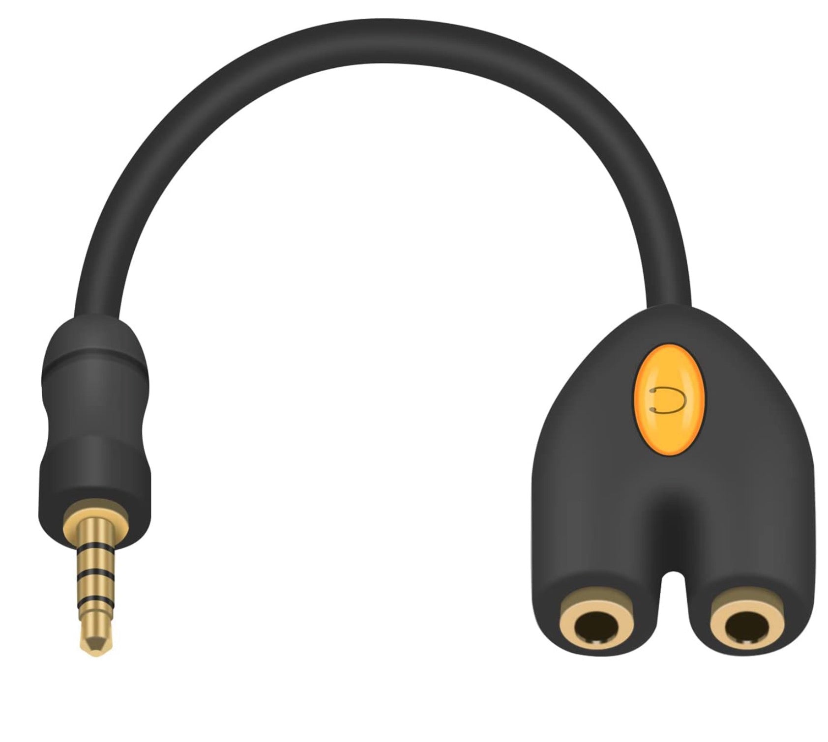  3.5mm TRRS headset splitter cable black