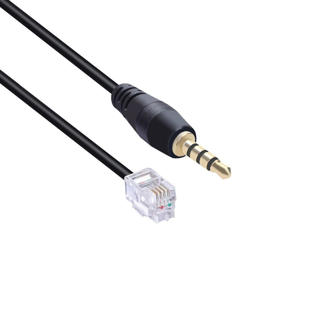 3.5mm TRRS male to RJ9 male headset adapter cable 0.8m