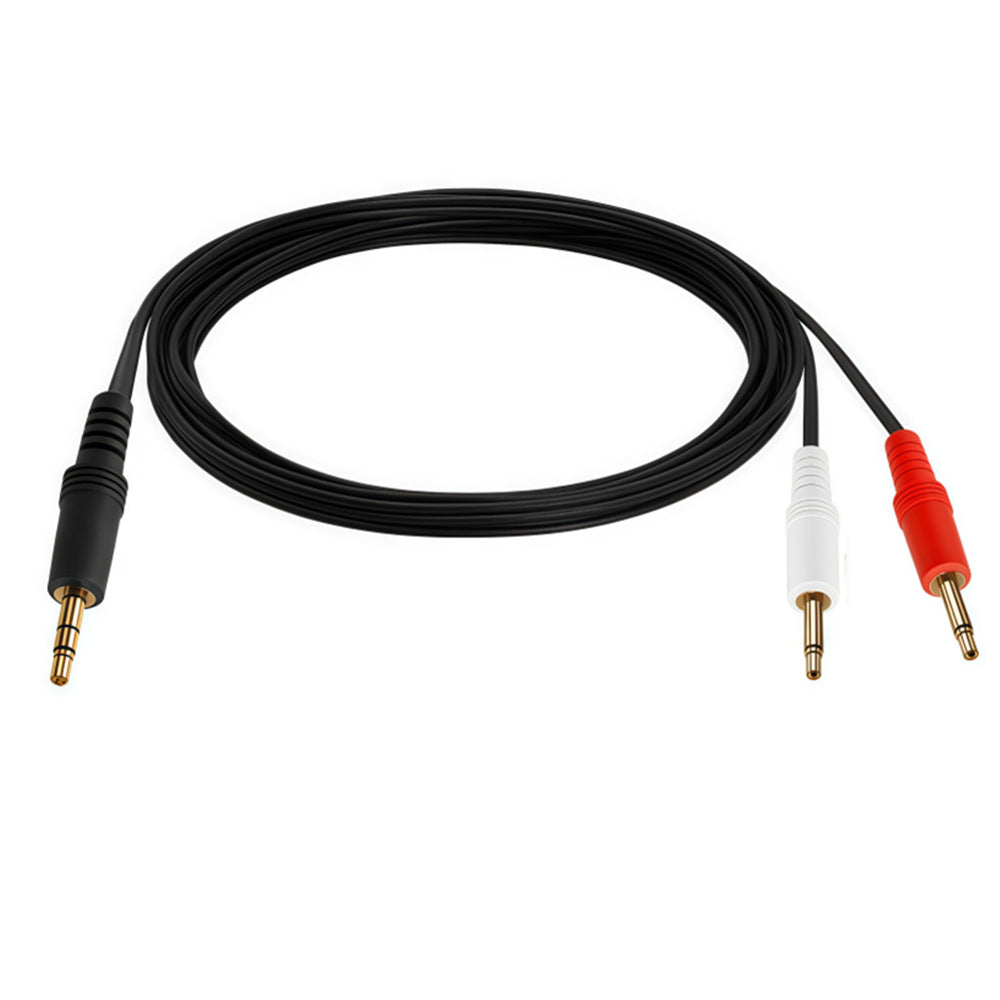 3.5mm TRS male to two 3.5mm TS male audio cable