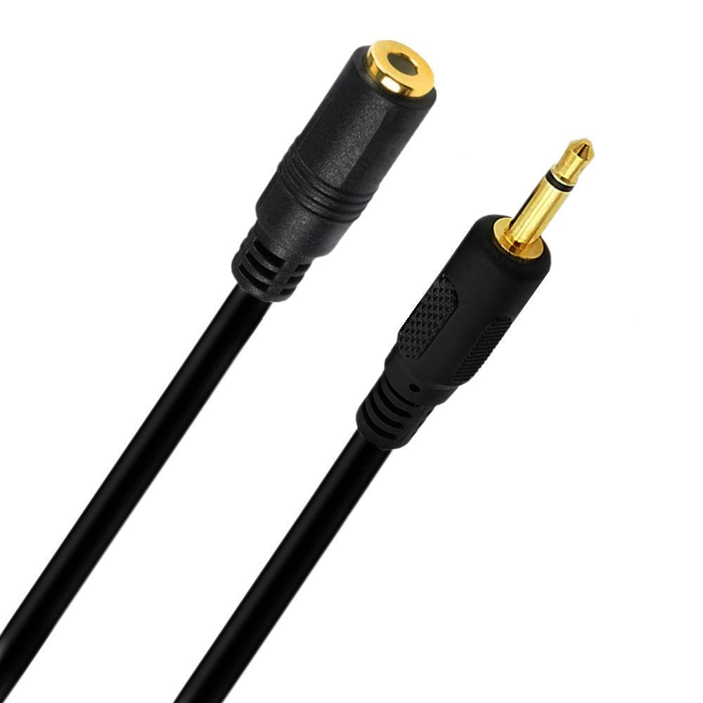 Gold plated 3.5mm TS mono extension cable