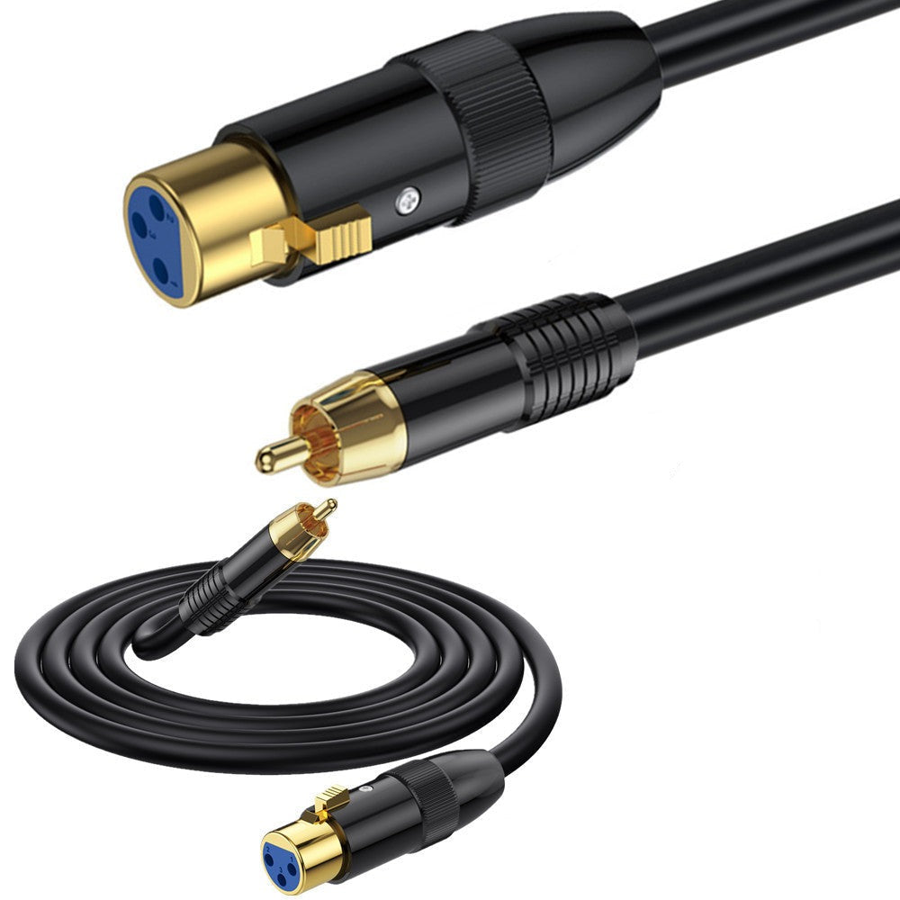 XLR to RCA phono connector cable for mixer and amplifier
