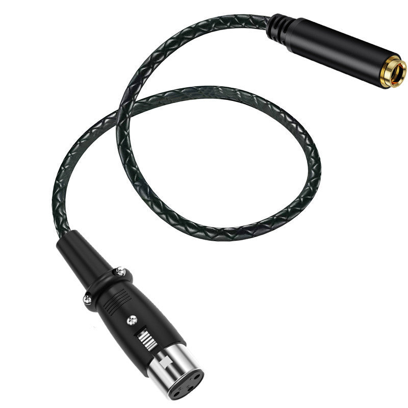 Straight locking 3-pin XLR female audio connector