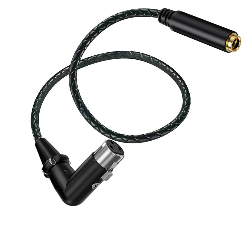 Space-saving right-angle 3-pin XLR female audio connector
