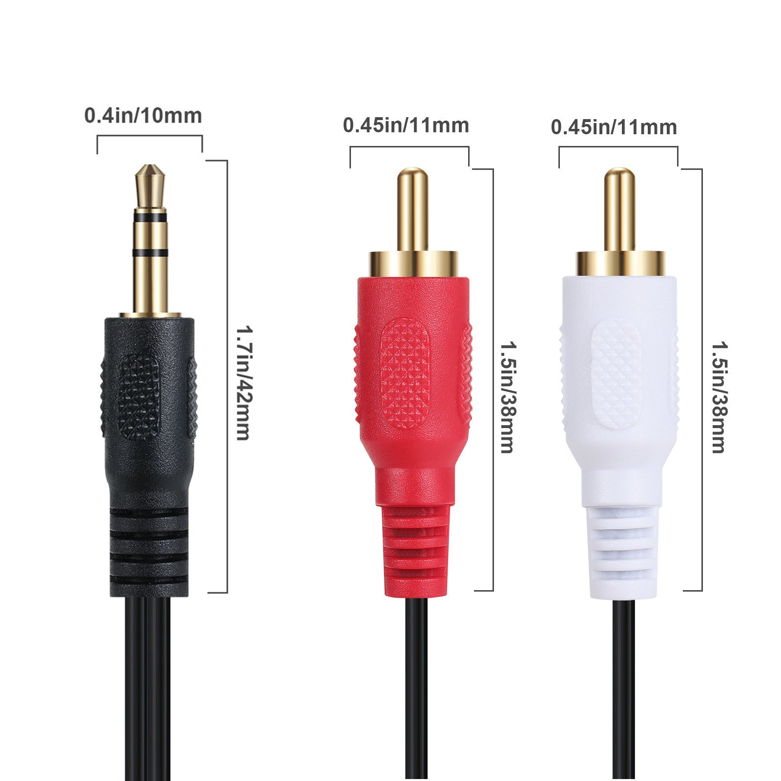 3.5mm to RCA cable flexible design