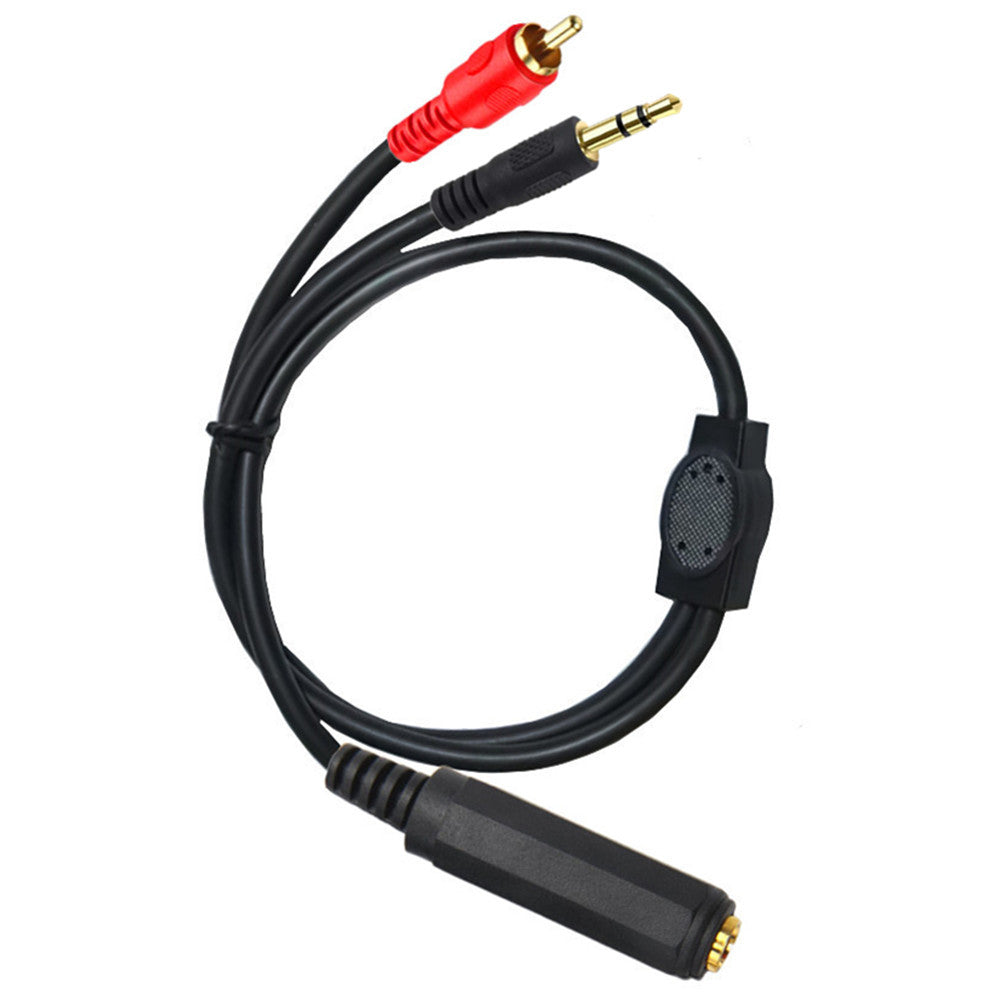 3.5mm (1/8”) Male to 6.35mm (1/4”) Female TRS Stereo Audio Cable with RCA Male Extension – 0.5M