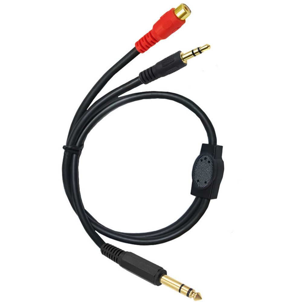 3.5mm (1/8”) to 6.35mm (1/4”) TRS Stereo Audio Cable & 6.35mm to RCA Female Extension – 0.5M