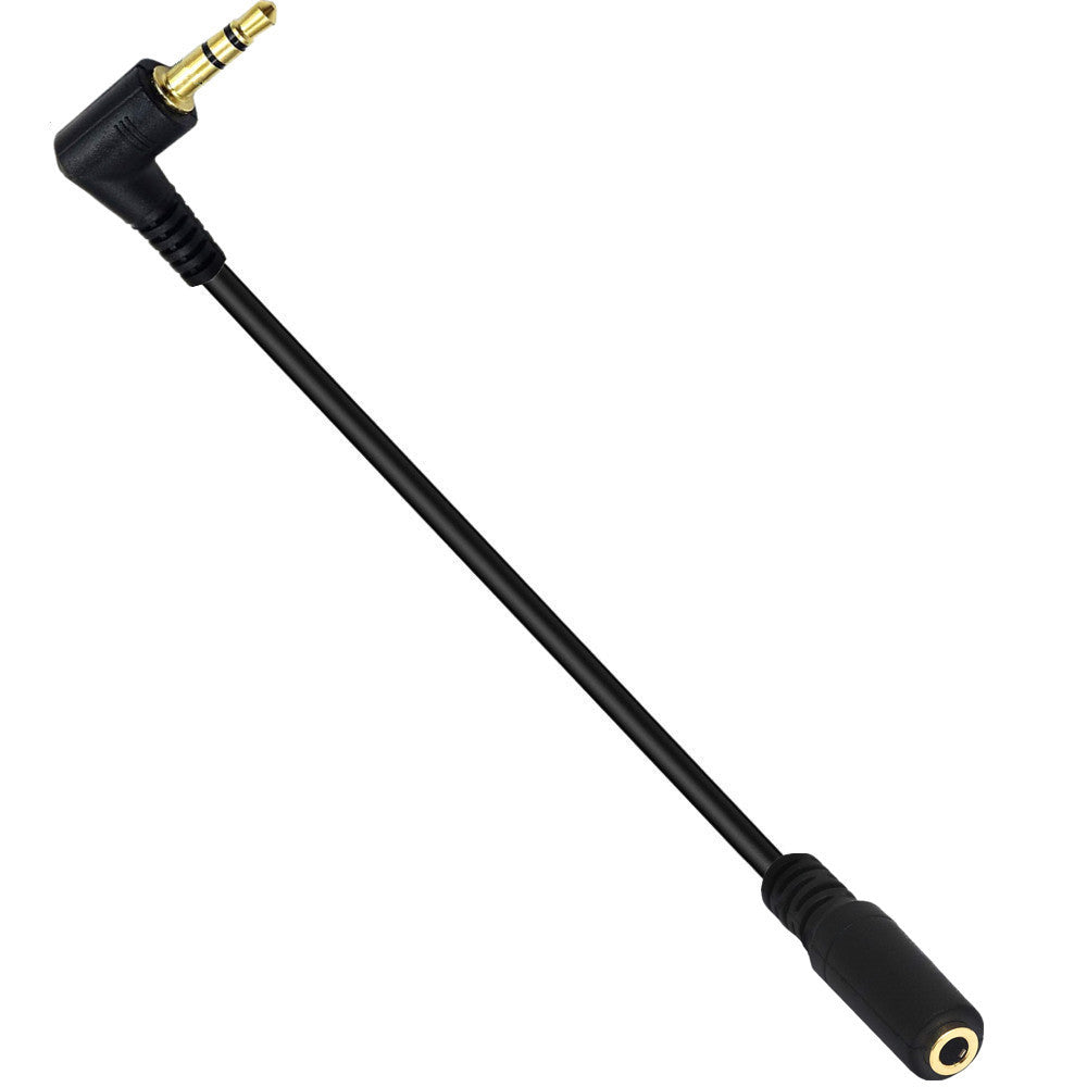 3.5mm Angled 3-Pole TRRS Male to 3.5mm 4Pole TRRS Female Stereo Cable