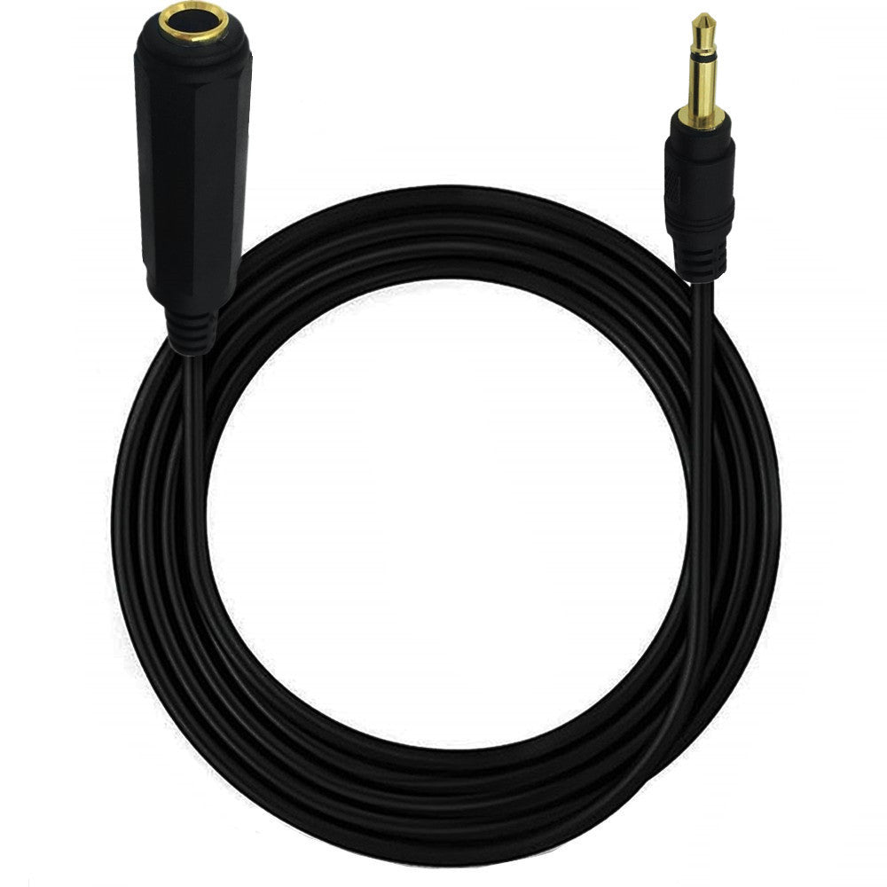 3.5mm Mono 1/8 inch Male to 6.35mm 1/4 inch Female Stereo Hifi Mic Audio Extension Cable