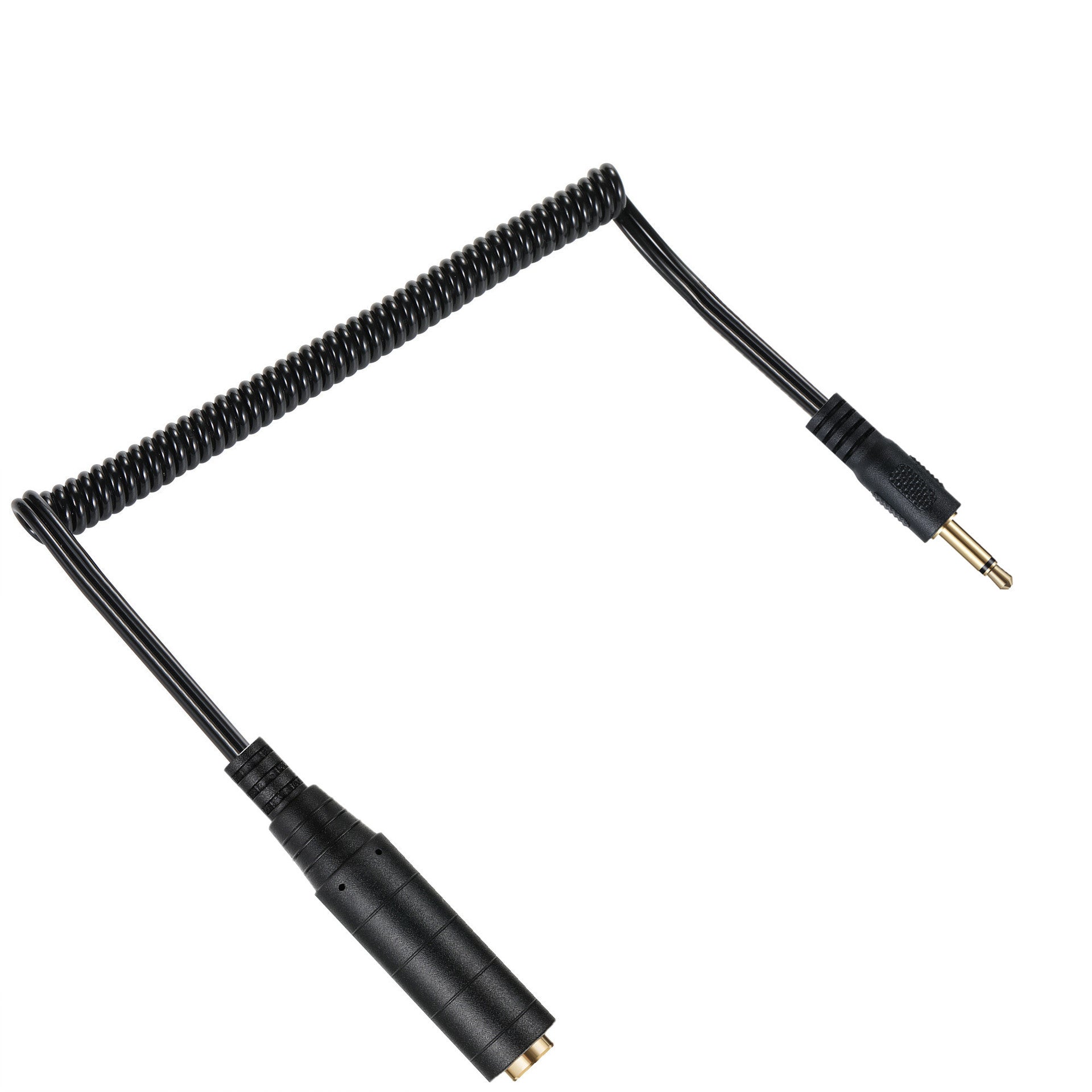 3.5mm mono male to 6.35mm female coiled audio extension cable