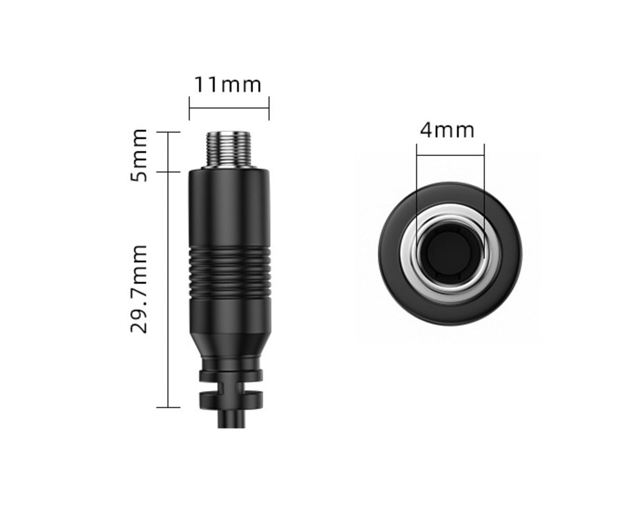 3.5mm AUX threaded female connector extension cable