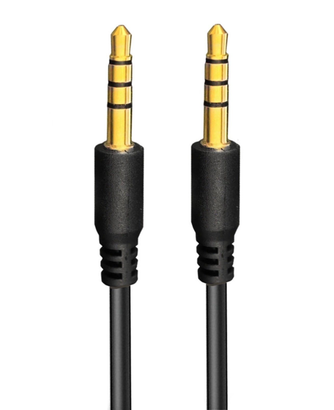 3.5mm TRRS 4 pole 17mm long tip car AUX audio video extension cable with male plugs