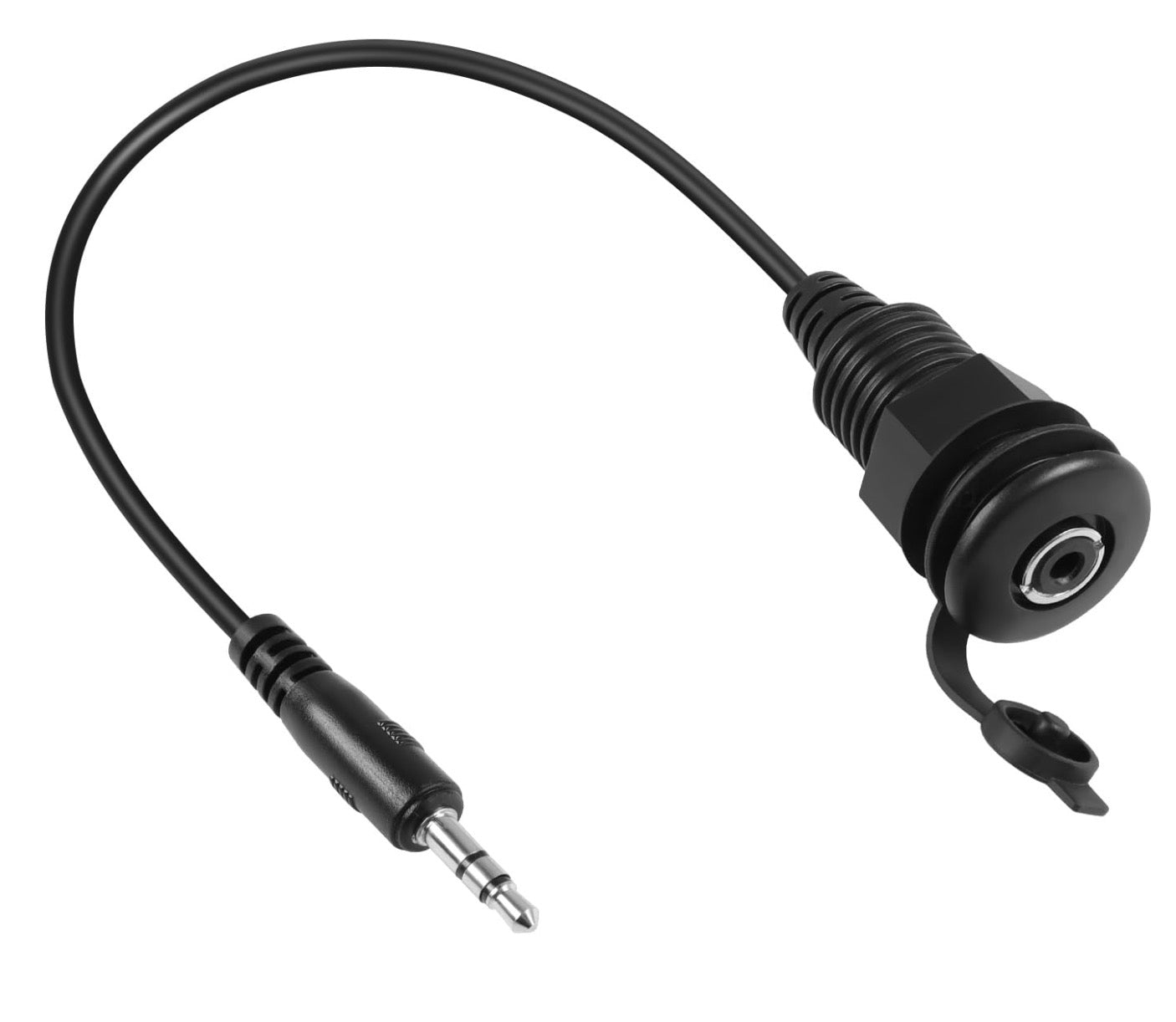 3.5mm stereo embedded mount waterproof audio connector
