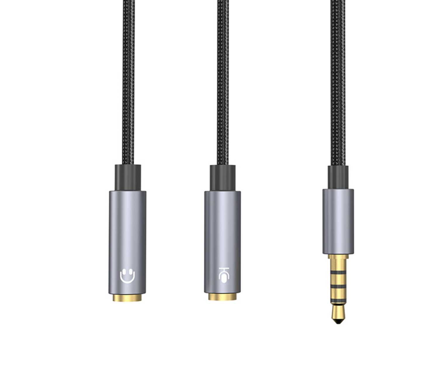 3.5mm male to dual female audio splitter for headset and microphone2