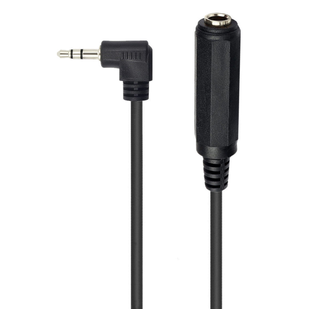 3.5mm to 6.35mm audio extension cable angled jack