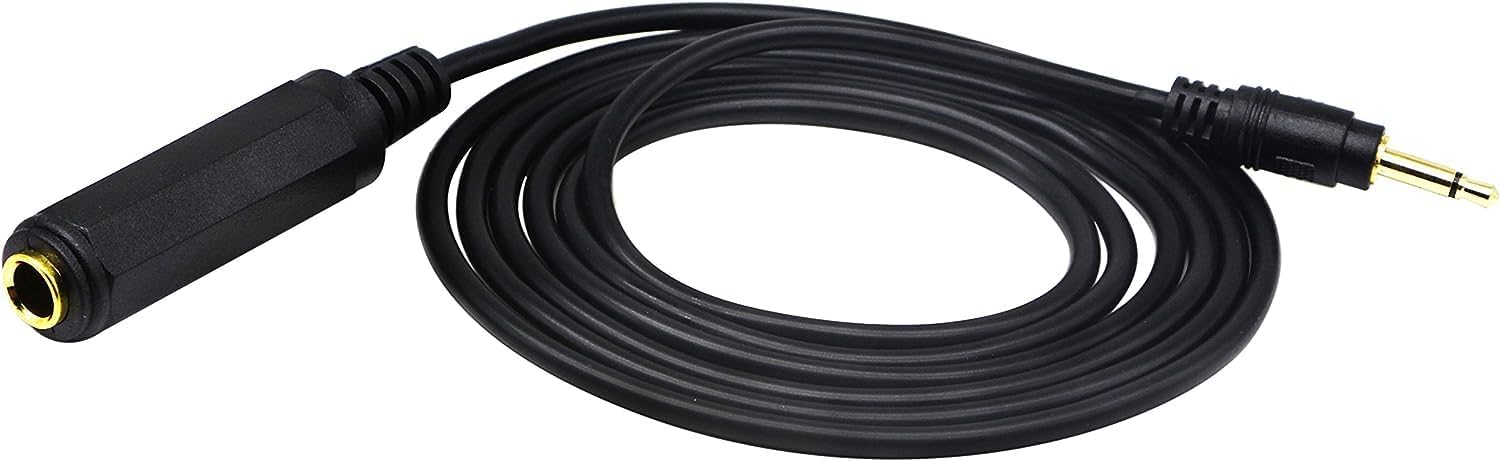 3.5mm to 6.35mm microphone audio extension lead
