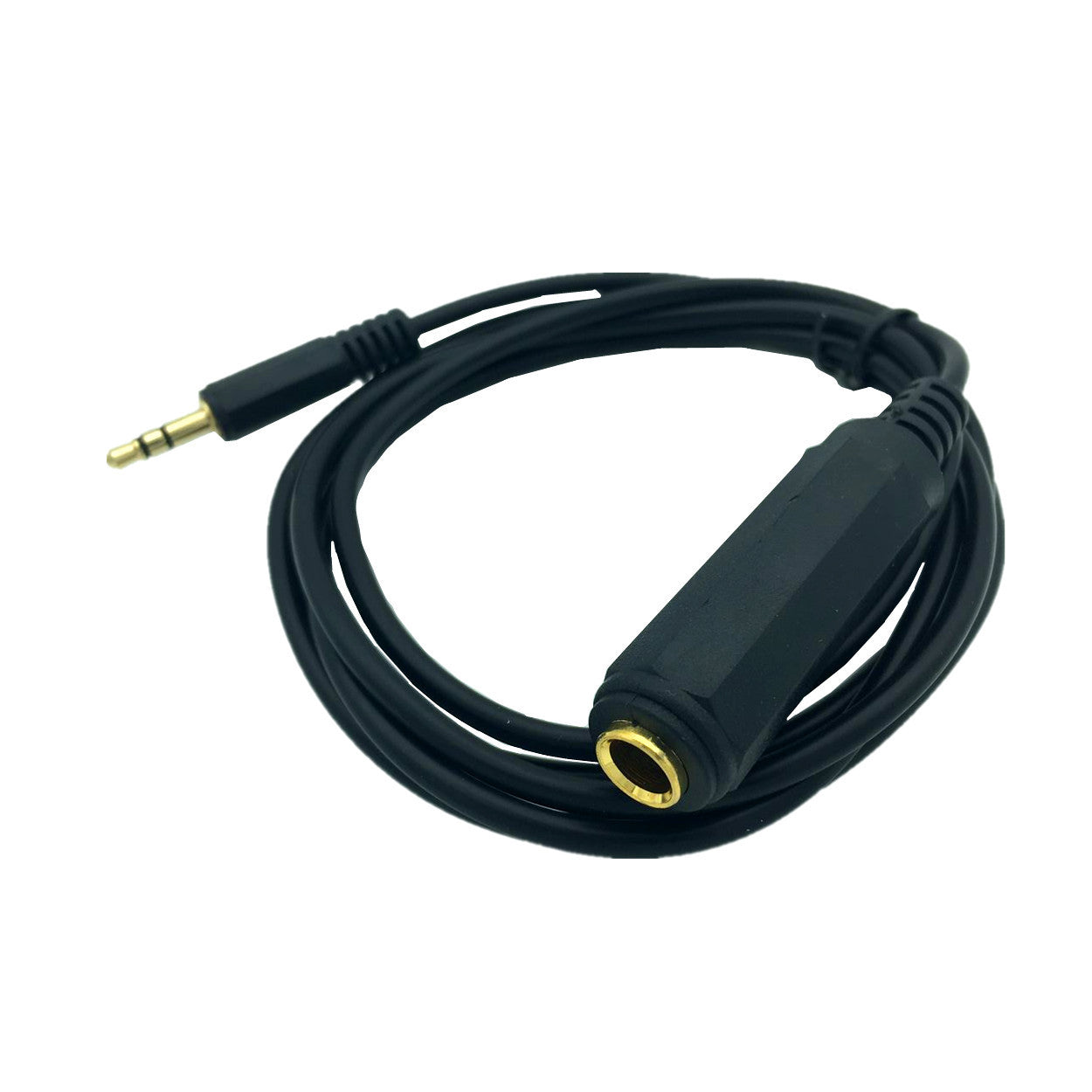 Stereo audio extension cable for headphones and mixers