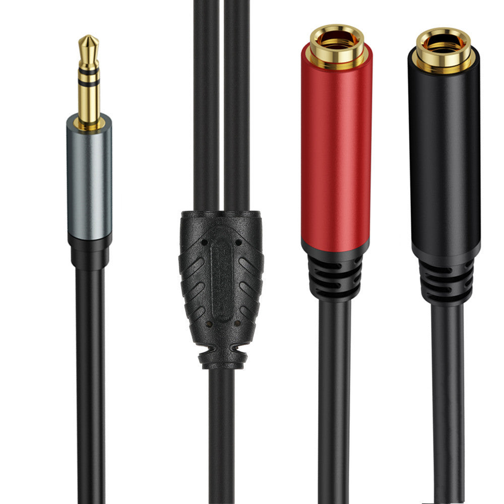 3.5mm to dual 6.35mm Y splitter cable