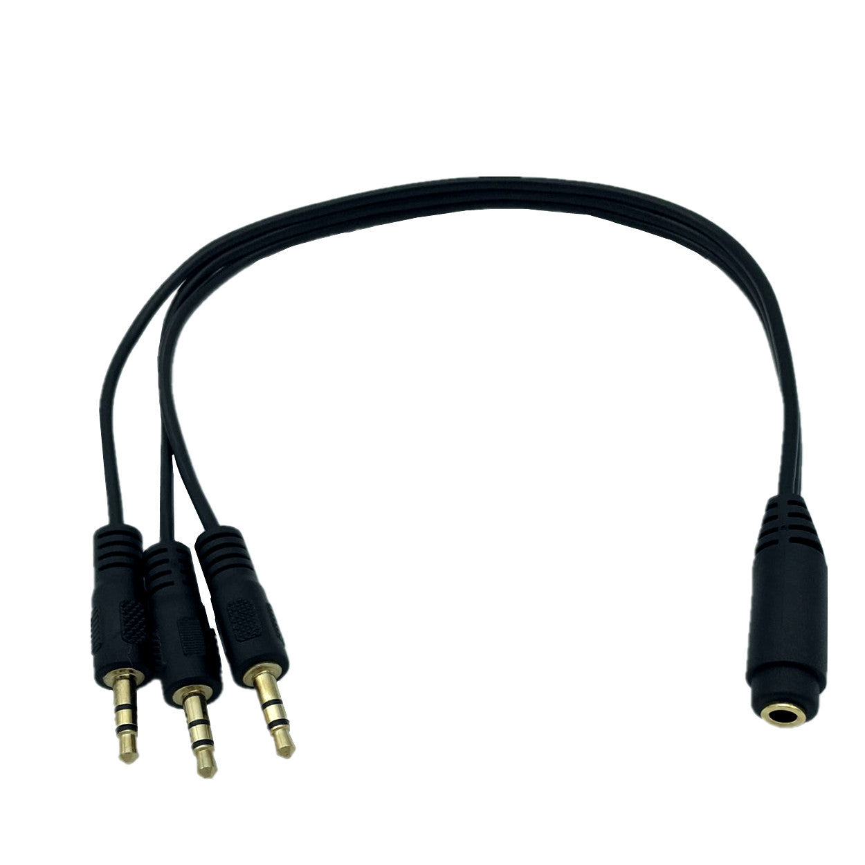 3.5mm (1/8") TRS Female to 3 x 3.5mm (1/8") Stereo Jack Male Stereo Audio AUX Splitter Cable